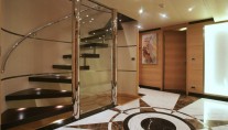 Interior of the 45 m Yacht Tatiana designed by J Kinder and realised by Septemar Yacht Furniture